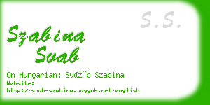 szabina svab business card